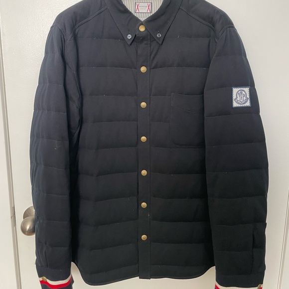 Men’s Moncler Gamme Bleu Navy down filled shirt jacket, 3, $1250 - Picture 2 of 10